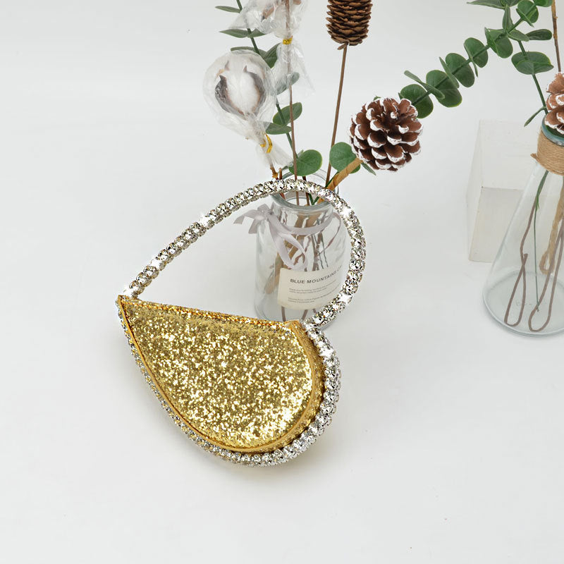 Diamond Heart-shaped Clutch Diamond Dinner Bag Clutch Small