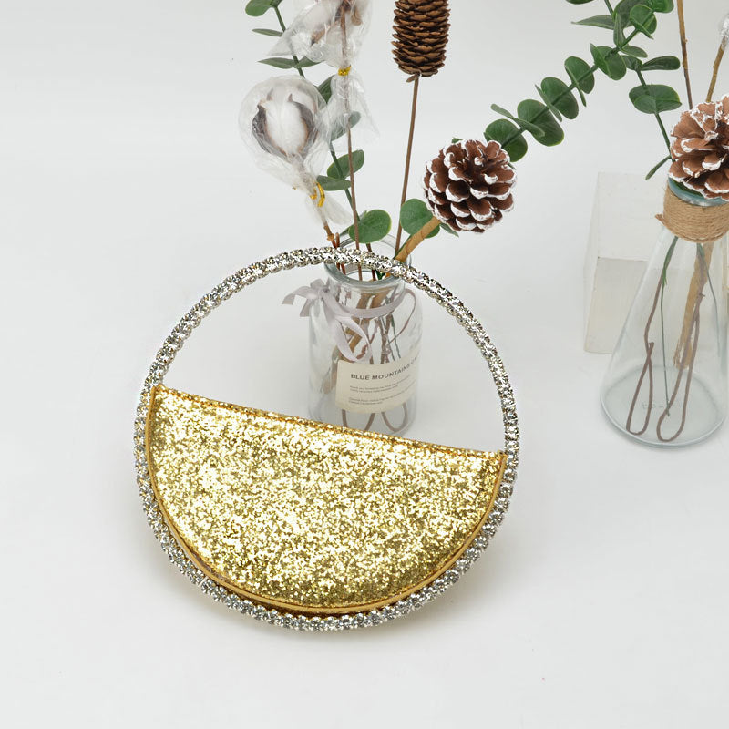 Diamond Heart-shaped Clutch Diamond Dinner Bag Clutch Small