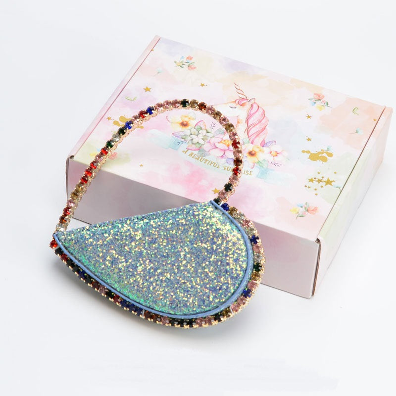 Diamond Heart-shaped Clutch Diamond Dinner Bag Clutch Small