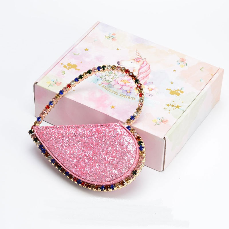 Diamond Heart-shaped Clutch Diamond Dinner Bag Clutch Small