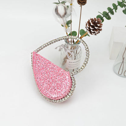Diamond Heart-shaped Clutch Diamond Dinner Bag Clutch Small
