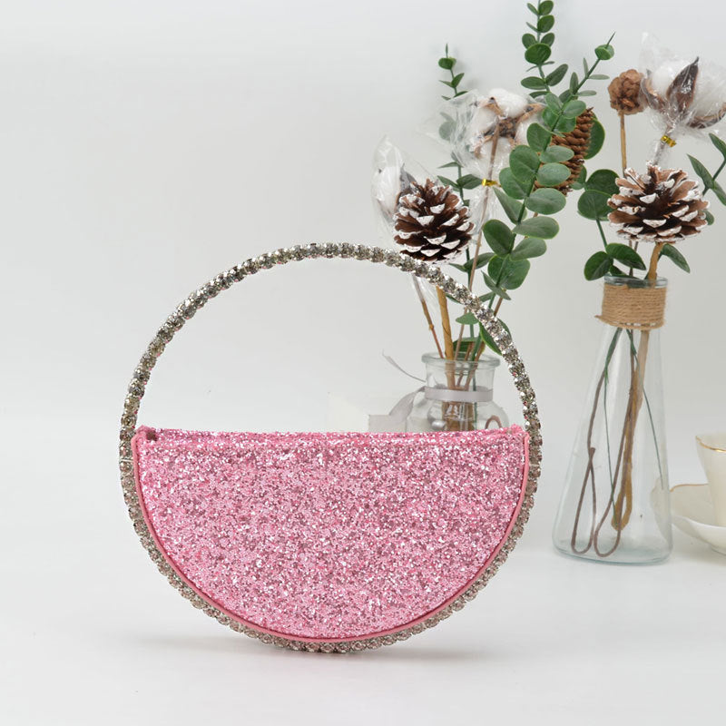Diamond Heart-shaped Clutch Diamond Dinner Bag Clutch Small