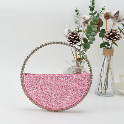 Diamond Heart-shaped Clutch Diamond Dinner Bag Clutch Small
