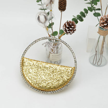 Diamond Heart-shaped Clutch Diamond Dinner Bag Clutch Small
